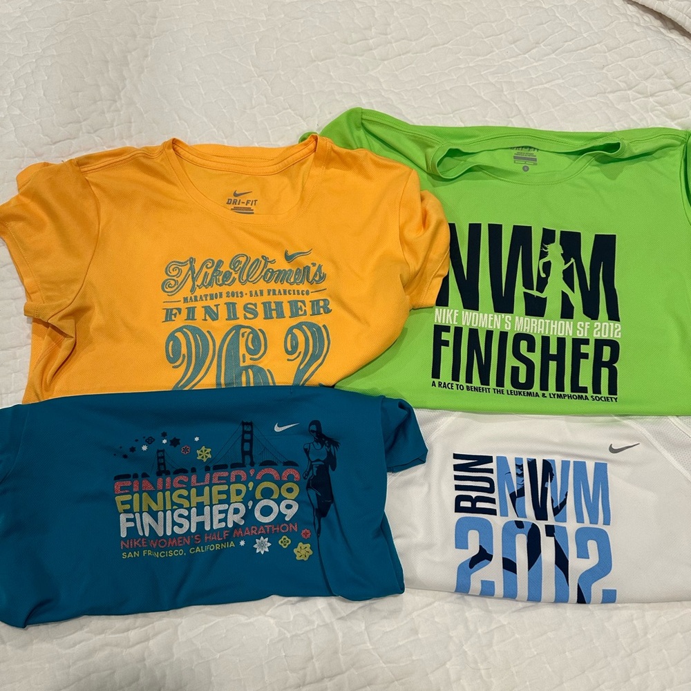 Three Plus A Bonus Fourth Nike Women’s Marathon Shirts